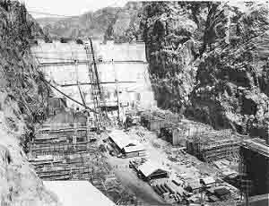 On June 6, 1933, two years after Six Companies won the contract, the construction company started pouring the concrete for the dam's base