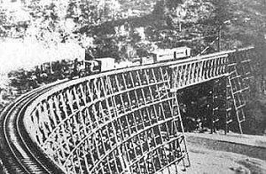 Building the bridges over the rivers and canyons of the Old West was just one peril the construction companies faced as they built the Transcontinental Railroad