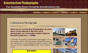 Featured Construction Company Website - Construction Photographs.com